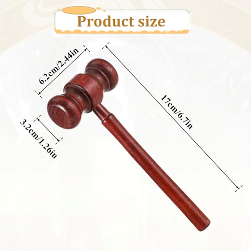 Mini Wooden Gavel - 17cm Desk Accent for Office & Meetings