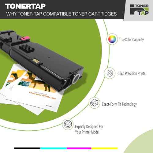 TonerTap Toner Cartridges for Xerox VersaLink C400 C405, 4-Pack Replacement for Xerox, C400 C405 Toner Replacement for 106R03524 106R03525 106R03526 106R03527 Extra High-Yield