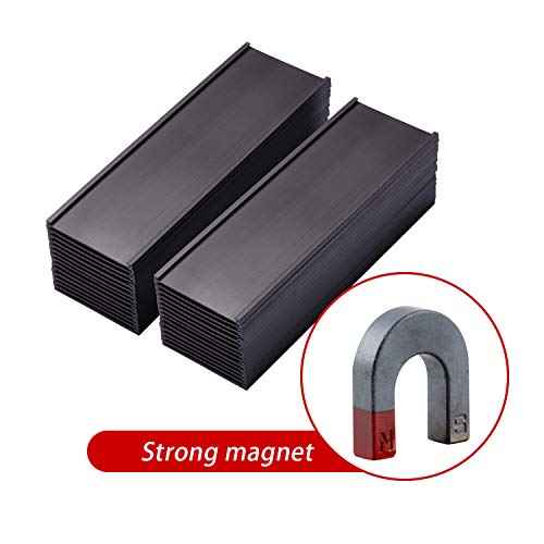 Eeoyu Magnetic Label Holders with Magnets Magnetic Data Card Holders with Clear Plastic Protectors for Metal Shelf, Whiteboard, Set of 50 (2 x 5.5 Inch)