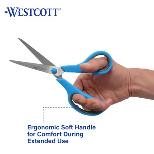 Westcott 8 Inch All Purpose Scissors Pack of 15 - Durable Stainless Steel Blades