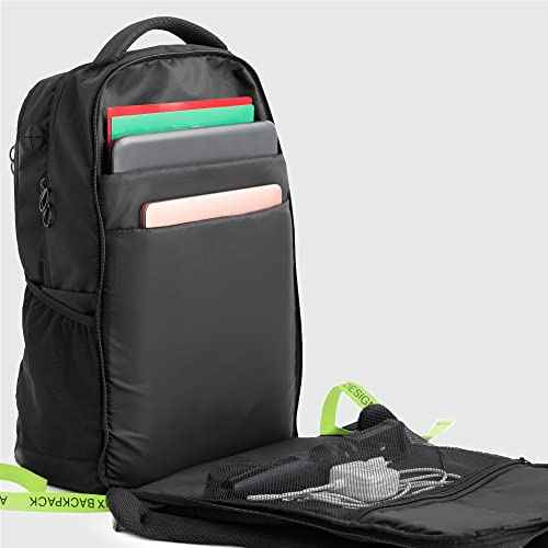 ARTIX¢ç Waterproof Laptop Backpack for Men & Women | Large 17.3-inch Travel Backpack | Stylish & Durable Computer Bag for Business, Office & Work | Versatile Rucksack for Adults (Black/Green)