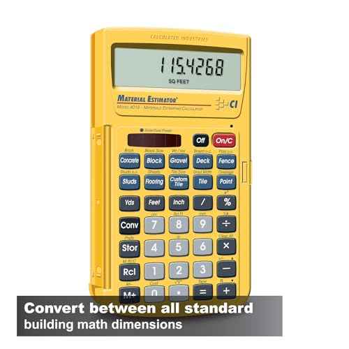 Calculated Industries 4019 Material Estimator Calculator | Finds Project Building Material Costs for DIY¡¯s, Contractors, Tradesmen, Handymen and Construction Estimating Professionals,Yellow