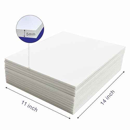 12 Pack Foam Core Board, ZJCEASER 11 x 14 White Poster Board, 3/16" Thickness Sign Board Craft Foam Sheet for Signboards, School Projects, University Displays, College Events, Arts & Crafts, Framing