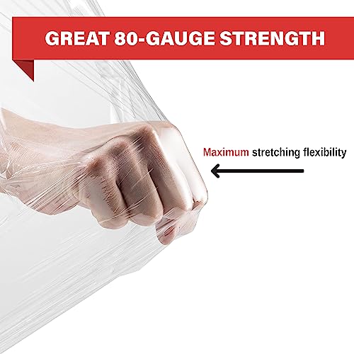 Simply Cool 4 Pack Clear 18-Inch 80 Gauge Stretch Wrap for Packing & Moving