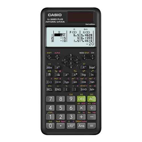 Casio fx-300ES Plus 2nd Edition ? Standard Scientific Calculator | 262 Functions, Natural Textbook Display? | Ideal for Middle School, High School Math, Statistics & Algebra | Black