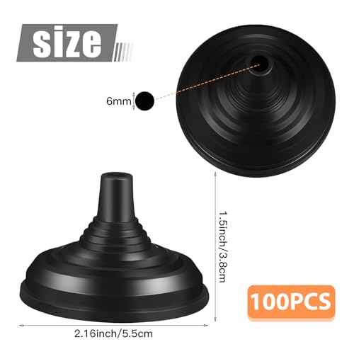 Kigley 100 Pcs Mini Flag Stand Black Small Flag Base Table Flag Stand Base Mini Flag Holder for 4 x 6 Inch Stick Flags Decoration Party Office Desk Centerpiece Sports Team Company Country
