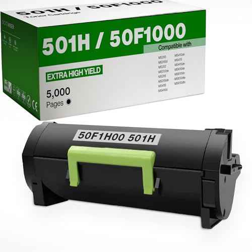 Do it Wiser Lexmark 501H High Yield Remanufactured Toner Cartridge for MS310, MS312, MS315, MS410, MS415, MS510, MS610 Laser Printer [5,000 Pages]