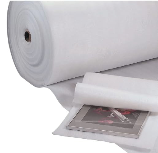 24" Wide x 350' Long 1/16" Thick Packing Foam Roll, Perforated, In