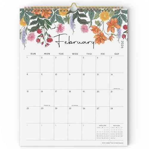 2026 Wall Calendar - Cabbrix Calendar 2026, 18 Monthly Wall Calendar with Thick Paper, January 2026 - June 2027, 12" x 15", Twin-Wire Binding, Perfect for Planning
