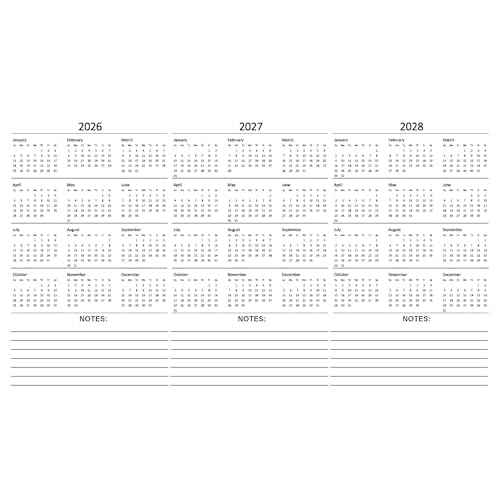 5 Year Calendar Planner Blue