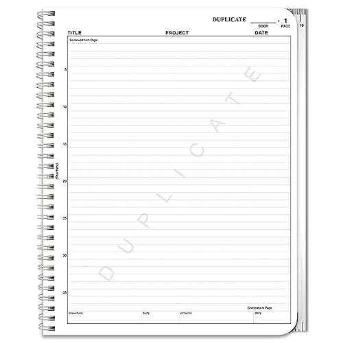 BookFactory Carbonless Lab Notebook/Laboratory Duplicator Book (Scientific Grid Format) - Contains Carbon Copies 8.5'' x 11''. 100 Sets of Pages, 200 Sheets Total [Wire-O Bound] (Made in USA)