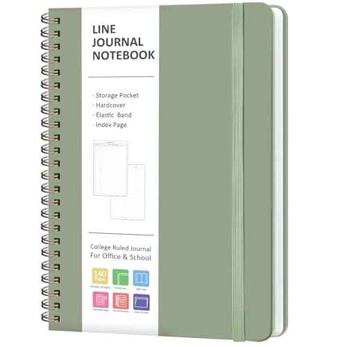 Journaling Notebooks, Lined Spiral Journal Notebook for Women & Men, 146 Pages College Ruled Hardcover Note Book for Work, Note Taking, Journaling, School, Writing, A5(5.5''x8'')