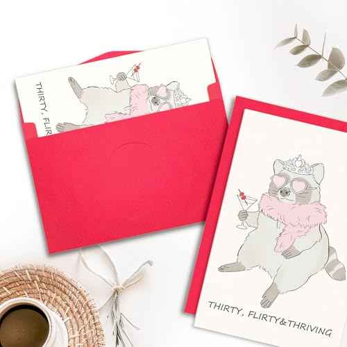 Funny 30th Birthday Card for Women, Thirty Bday Greeting Card, Happy 30th Birthday Decorations for Her, 30 Year Old Bday Gifts for Women
