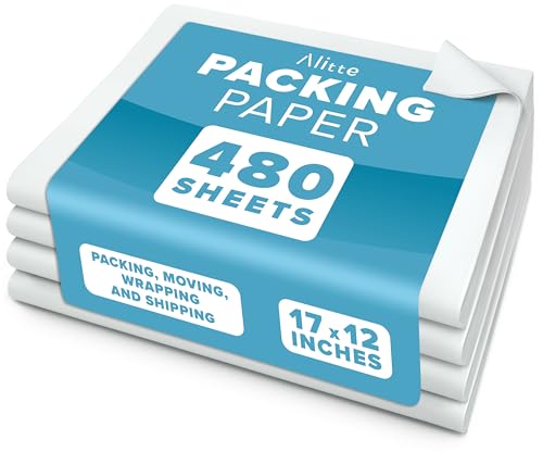 Packing Paper Sheets for Moving - 480 Sheets, Blank Newsprint