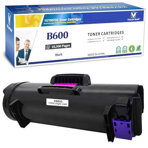 VICTORSTAR Remanufactured Toner Cartridge B600 B605 B610 B615 Black Standard Capacity 10300 Pages for Xerox Versalink B600 B605 B610 B615 Laser Printers