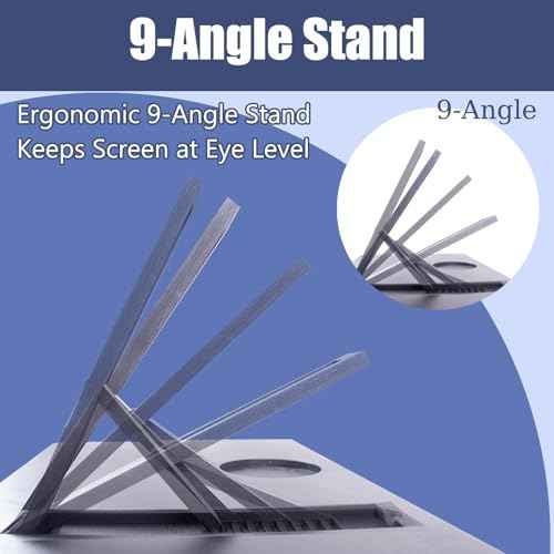Bamboo Treadmill Desk Attachment, Adjustable Ergonomic Notebook Mount Stand for Treadmills with Locking Straps, Universal Fit for Treadmills Within 33"(Black)