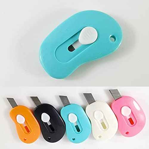 25PCS Mini Retractable Utility Knife Box Cutter Letter Opener, Random Color
