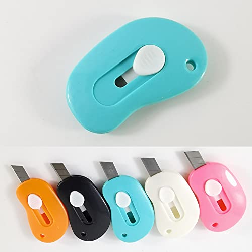 YOOHUA Mini Retractable Utility Knife Set 25PCS - 2.17x1.38 Inches, Colorful Office & Craft Tools