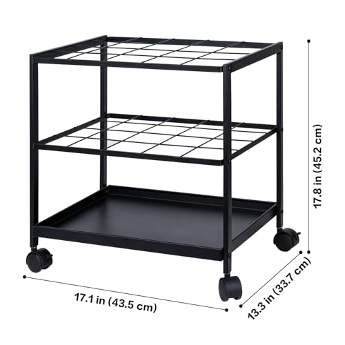 Erordna Blueprint Storage Rack Cart – 20 Slots Dual-Layer Metal Organizer for Blueprints, Posters & Artwork (20 Slots)