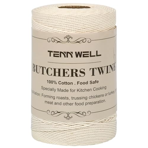 Tenn Well 656 ft 1mm 3-Ply Cooking Twine - Food Safe Cotton String