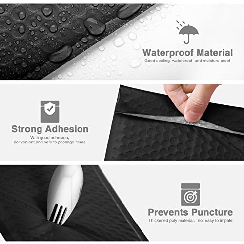 Metronic Black Bubble Mailers 6x10 Inch 100 Pack Self-Sealing Padded Envelopes