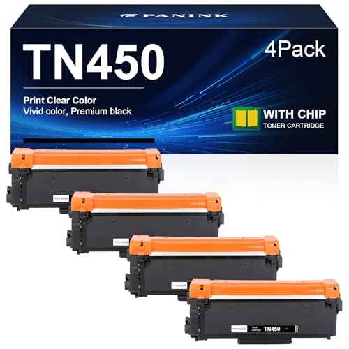 Compatible Toner Cartridge Replacement for Brother TN450 TN-450 TN420 TN-420 Black Toner Cartridge use with HL-2270DW HL-2280DW MFC-7360N MFC-7860DW DCP-7065DN Printer - 4 Black