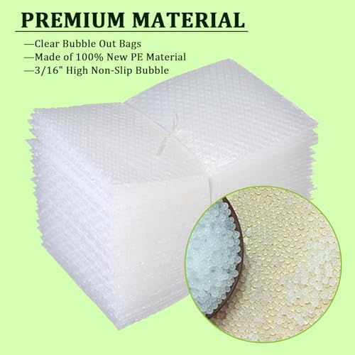 APOCHON 18x22 Inch Clear Bubble Out Bags Pouches - 14 Pack Large Protective Packaging
