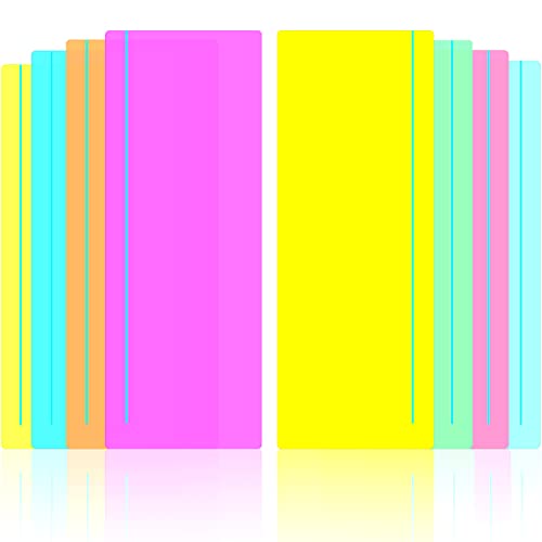 Fresh Style 48 Pcs Guided Reading Highlighter Strips for Dyslexia, Colored Overlays & Bookmark