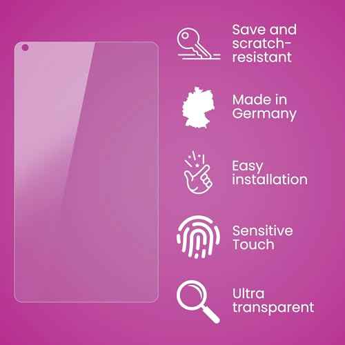 atFoliX Plastic Glass Protective Film compatible with Autel MaxiIM KM100 Glass Protector, 9H Hybrid-Glass FX Screen Protector