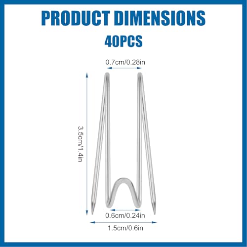 Penitue 40pcs Fabric Panel Wall Hooks - Metal Office Divider Hanging Hooks