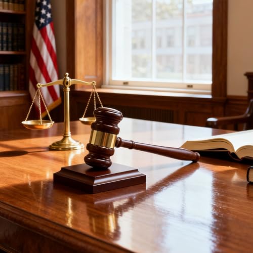 Wooden Gavel and Sound Block Set for Lawyers and Judges - Handmade Courtroom Decor