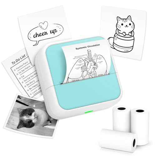 Sticker Printer - Printpods Mini Printer with Stickers, Print Pod, Bluetooth Inkless Printers, Sticker Maker, Portable Thermal Printer for iphone, Impresora Port?til for Notes, Journal, DIY, Kids Gift
