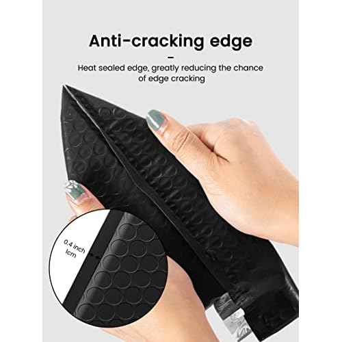 GSSUSA Black Bubble Mailers 4x8 Inches 50 Pack, Usable Size 4X7" Bubble Envelopes for Small Business, Padded Envelope, Shipping Mailers, Packaging Bags, Mailing Envelopes, Shipping Supplies