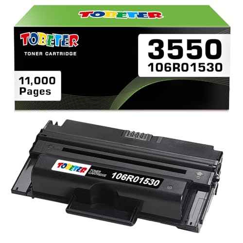 ToBeter WorkCentre 3550 Toner 11K Replacement for Xerox 3550 Toner 106R01530 for WorkCentre 3550 Printer, 11,000 Pages High Capacity (Black 106R1530 106R01528)