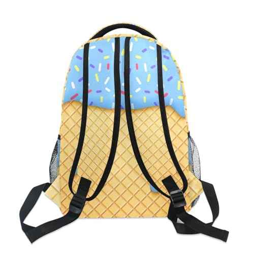 Ice Cream Surface School Backpack Bookbags, Athletic Student Laptop Book Bag,Backpack with Side Pockets for Travel, Hiking, Camping