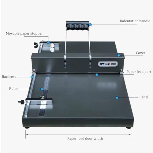 Heavy Duty Manual Creasing Machine for A3/A4 - 2 Adjustable Blocks, Book Covers & Card Creaser