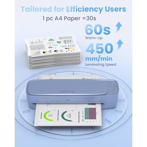 13 Inch Laminator Machine 11x17 with Laminating Sheets Personal Laminator for Teachers, 60S Warm Up Cold Thermal Lamination Machine for Home Office, A3 Laminating Machine Portable Paper Laminate Kit