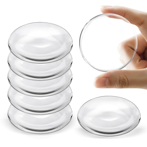 JZWBLILY Clear 2-Inch Wall Door Knob Protectors 6 Pack Self-Adhesive Door Wall Bumpers