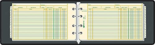 National 63453 Four-Ring Ledger Binder Kit with 100 Mini Ledger Sheets
