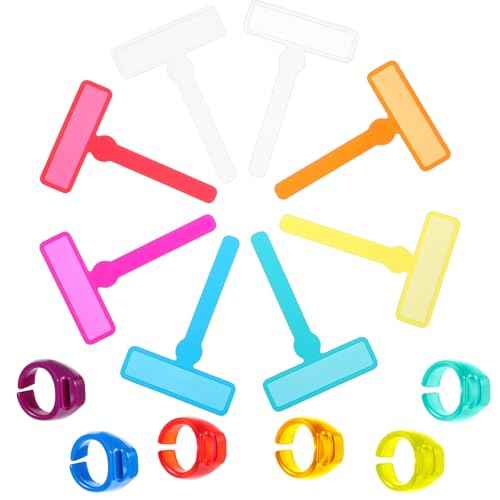 14 Pcs Finger Highlighters for Reading with Fingers Rings Guided Reading Strips for Reading Colored Overlays Dyslexia Reading Tools