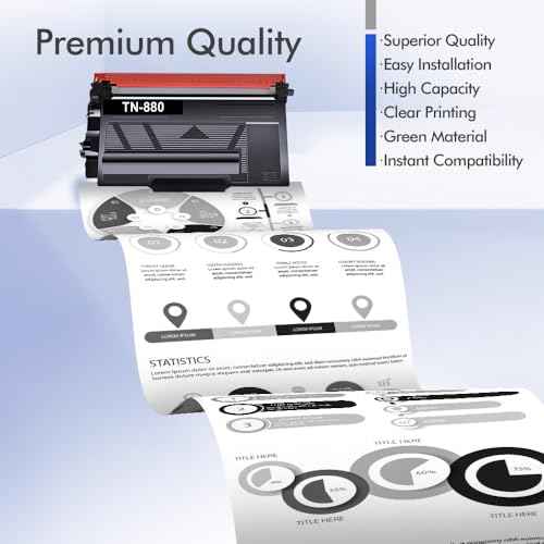TN880 TN-880 Toner Cartridge Compatible for Brother TN880 Super High Yield Black Toner Cartridge TN 880 for HL-L6200DW L6200DWT L6400DW L6400DWT MFC-L6700DW L6800DW L6900DW Printer 2 Pack