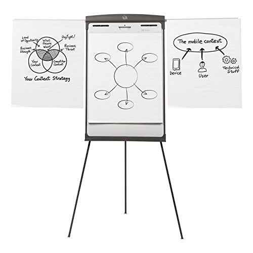 Quartet Standard Magnetic Dry-Erase Easel, Dual-Purpose Writing Board/Flipchart (67E)