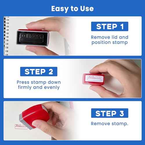 8PCS Office Stamps Set, Rubber Business Stamp in Red and Blue Ink, Copy Paid Scanned Faxed Approved Completed Message Work Stamp with Storage Tray, Christmas Gifts for Finance Staff