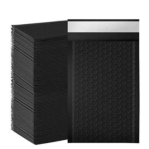 Bubble Mailers, 4x7 Inch Padded Bubble Mailers Pack of 100 Bubble Envelopes Opaque Self Seal Adhesive Waterproof Bags for Shipping and Packaging (Black, 4x7-100Pc)