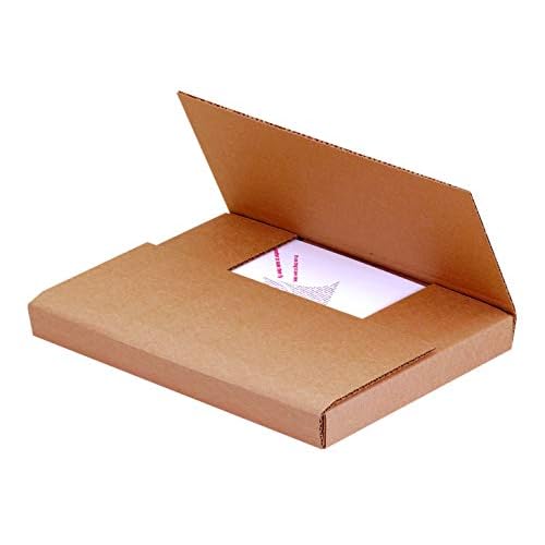 Boxes Fast BFM1181K Corrugated Cardboard Easy-Fold Mailers, 11 1/8 x 8 5/8 x 1 Inches, Fold Over Mailers, Adjustable Die-Cut Shipping Boxes, Multi-Depth, Large Kraft Mailing Boxes (Pack of 50)