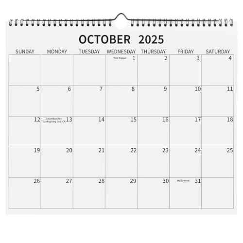 Wall Calendar 2025-2026, 16 Months Calendar September 2025 to December 2026, 14"¡¿11" Hanging Calendar for Home Office School Planning