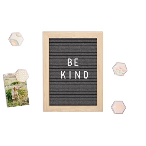 U Brands Small Black Felt Letter Board Sign with Magnet - 6x8 Inches