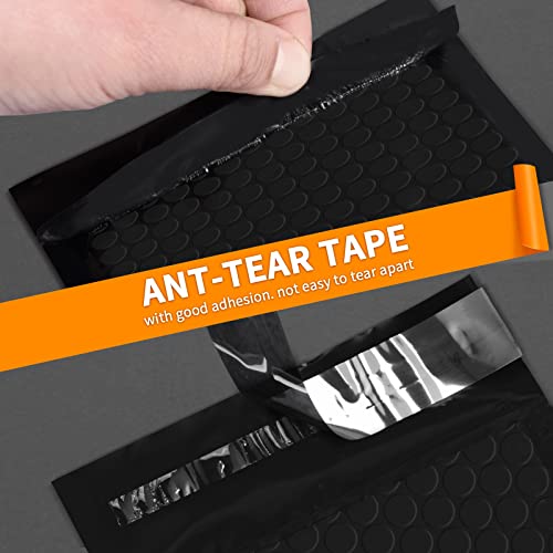 Black 4x7 Inch Self Seal Bubble Mailers Pack of 50 Waterproof Shipping Envelopes