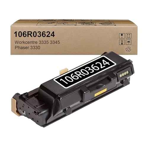 106R03624 Black Remanufactured Toner Cartridge Replacement for Xerox Phaser 3330 WorkCentre 3345 3335 Printer (1 Black, High Capacity)