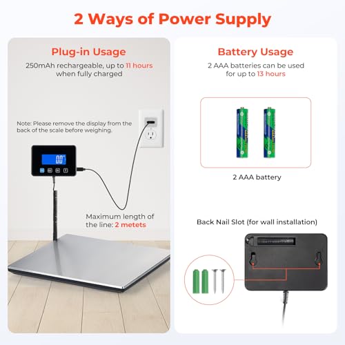 MUNBYN Digital Postal Scale 440lb/1.8oz Shipping & Package Weighing